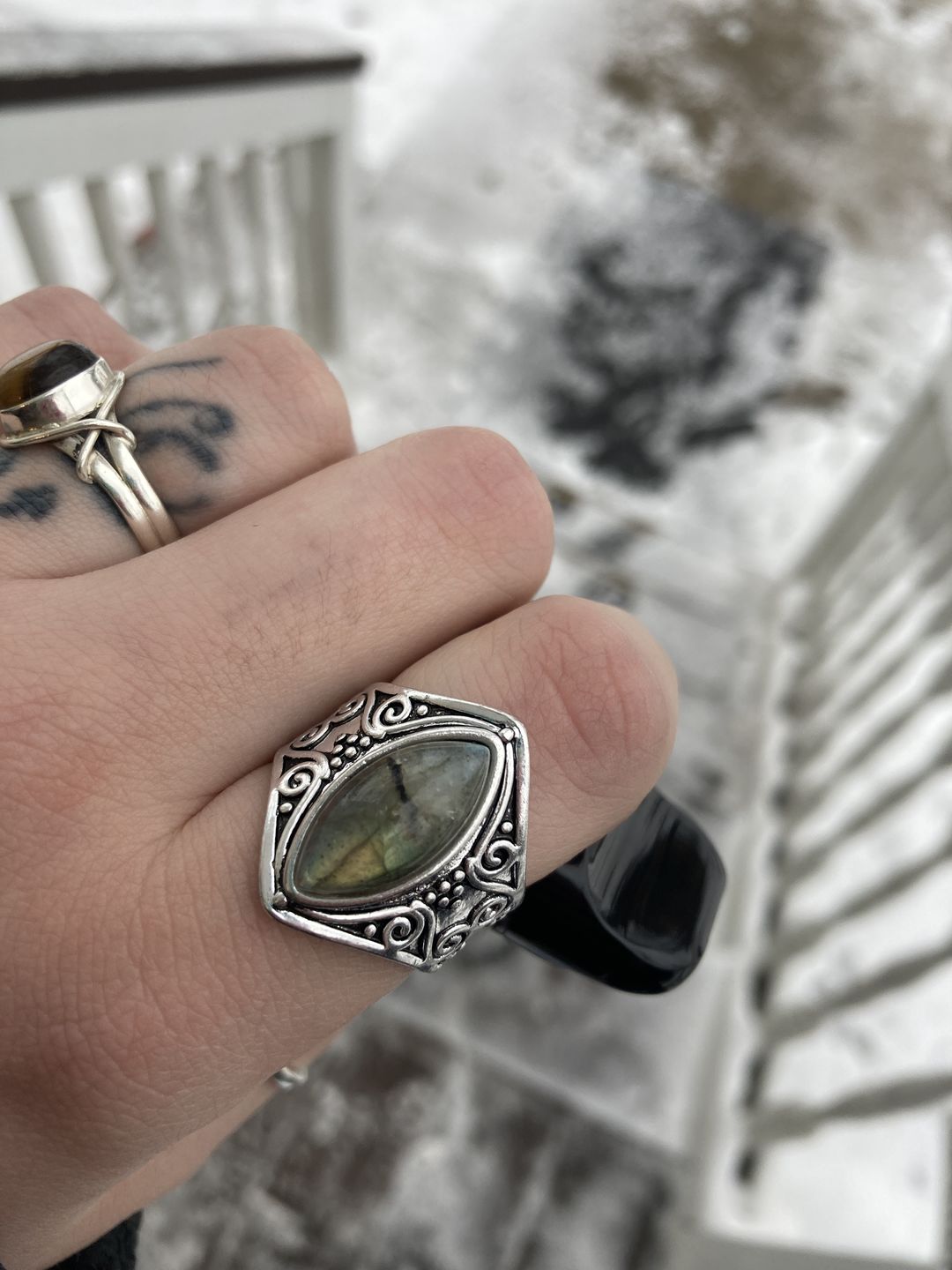 Customer photo review of Awakening Labradorite Ring