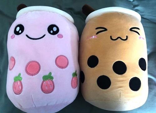 Customer photo review of Reversible Bubble Tea Plush Pillow