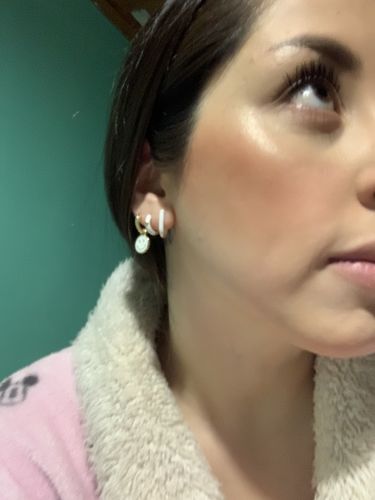 Customer photo review of PIERCING BAÑO DE ORO PUNTO PEARL