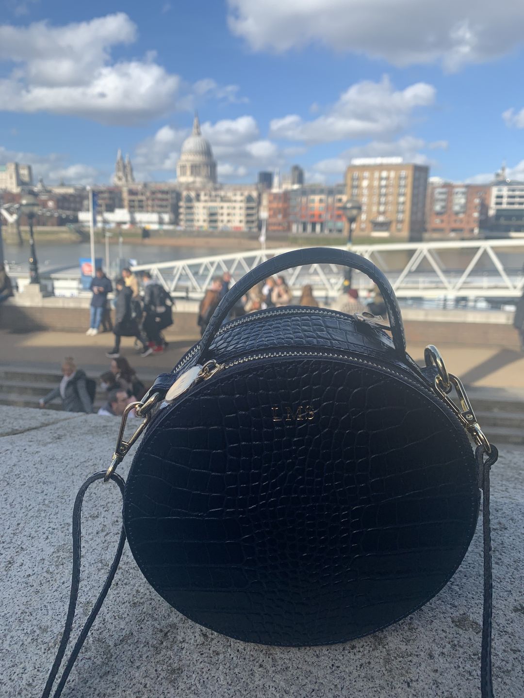 Customer photo review of The Rosie Circle Croc Bag