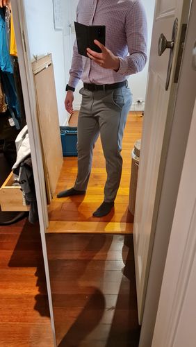 Customer photo review of Active Tapered Pants - Grey