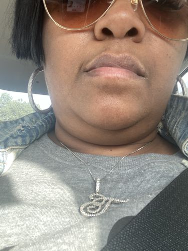 Customer photo review of Posh Initial Necklace