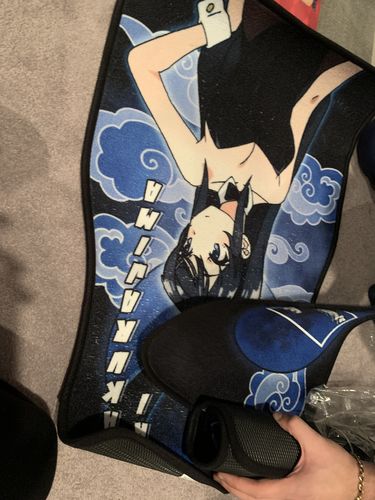 Customer photo review of Tanjiro And Nezuko Seat Belt Covers Custom Anime Demon Slayer Car Accessories