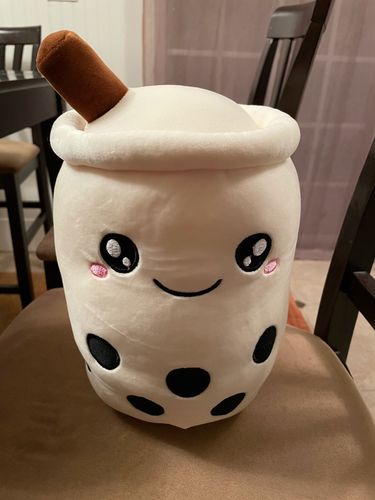 Customer photo review of Reversible Bubble Tea Plush Pillow