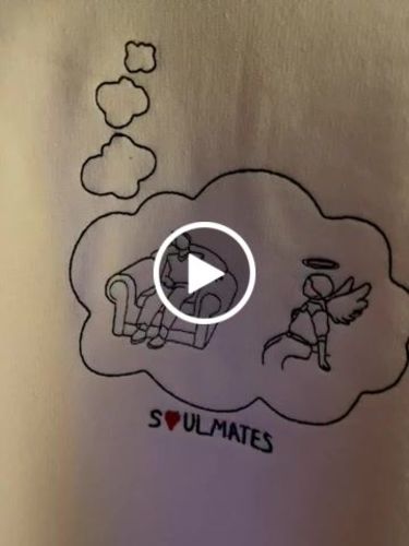 Customer video review of Custom Soulmate© Embroidery Hoodie