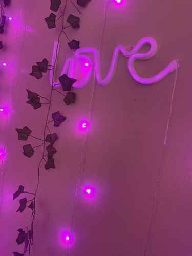 Customer photo review of Neon Love Sign