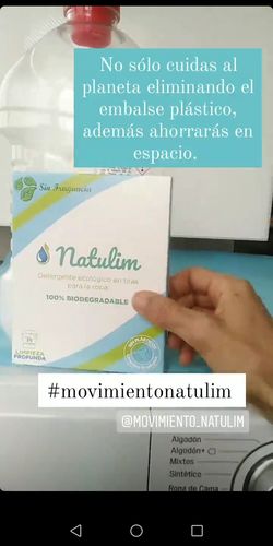 Customer photo review of Eco-Tiras de Detergente 40 lavados Natulim