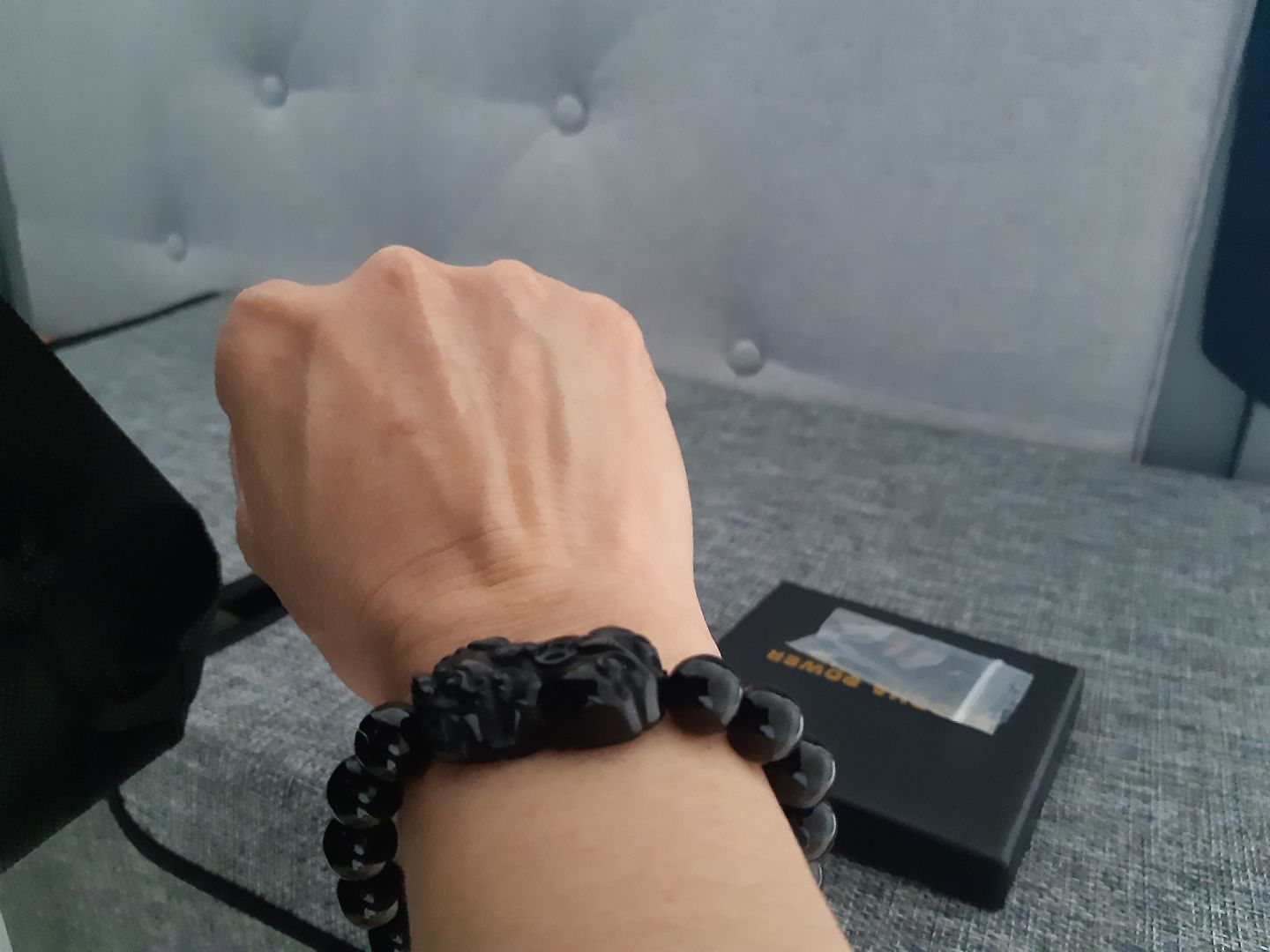 Customer photo review of Pi Yao Obsidian Wealth Bracelet