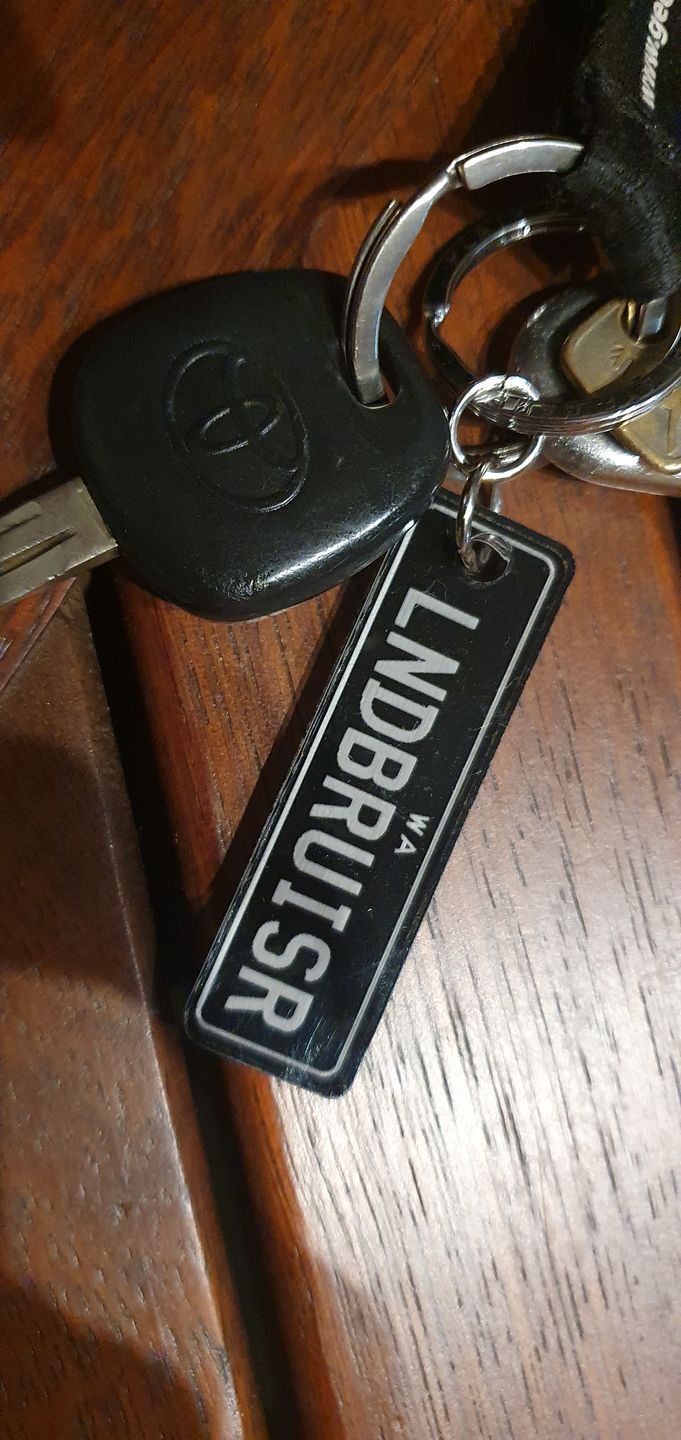 Customer photo review of WA Prestige Licence Plate Custom Keychain