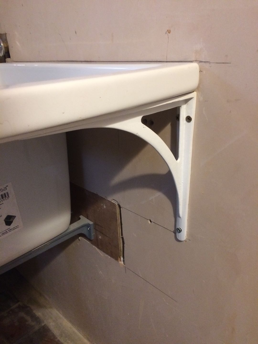 Customer photo review of 12 x 10 Inch Ironbridge Cast Iron Shelf Bracket