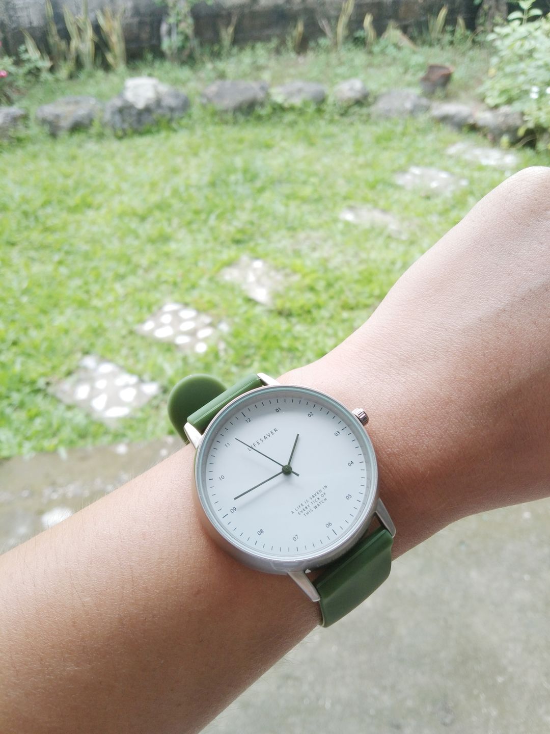 Customer photo review of Life Saver Watch 4.0 – Army Green
