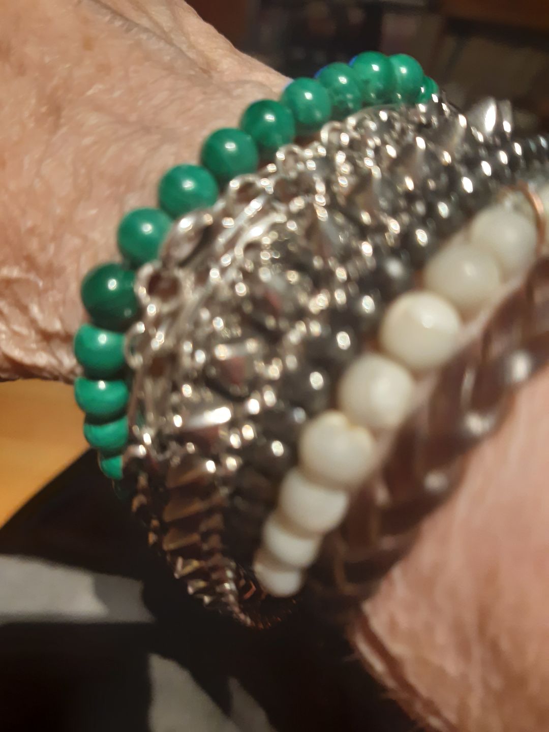 Customer photo review of Bracelet Malachite 6mm