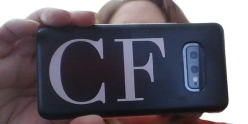 Customer photo review of Personalised Black Pink Two Initials Samsung Galaxy Case