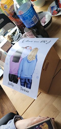 Customer photo review of Besties d'hiver - Poster personnalisé