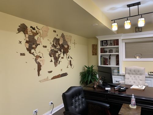 Customer photo review of 3D Wooden World Map Multicolor