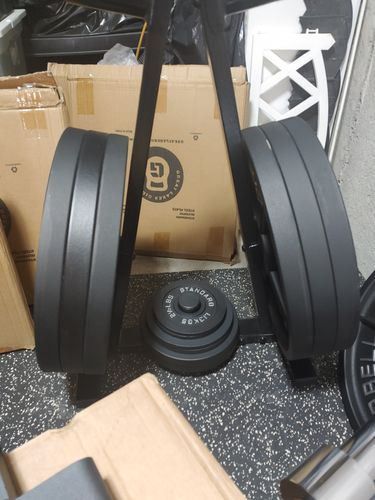 Customer photo review of Cast Iron Olympic Weight Plates