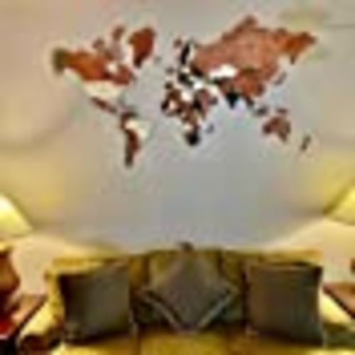 Customer photo review of 3D Wooden World Map Home Wall Decor Travel Map Anniversary Gift Christmas Gift