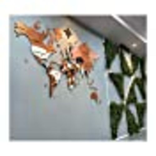 Customer photo review of 3D Wooden World Map Home Wall Decor Travel Map Anniversary Gift Christmas Gift