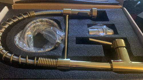 Customer photo review of Spiro Single-Hole Kitchen Faucet with Pull-Down Spring Spout