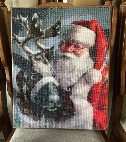 Customer photo review of 5D Diamond Painting Santa Claus mit Hirsch