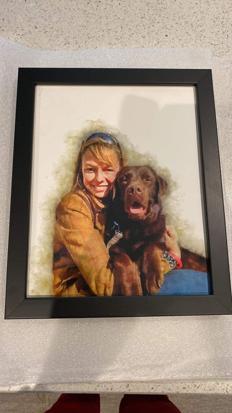 Customer photo review of Custom Pet Portrait