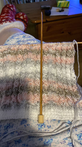 Customer photo review of Child Mystery Knitting Box