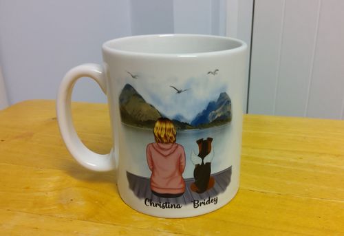 Customer photo review of Girl & Dogs - Life is better with a dog Personalised Mug