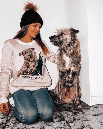Customer photo review of Full-Body Pet Custom Sweater