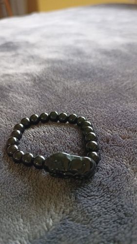 Customer photo review of (New Edition)Gold Obsidian Pixiu Protection Bracelet(Gold Sheen Obsidian)