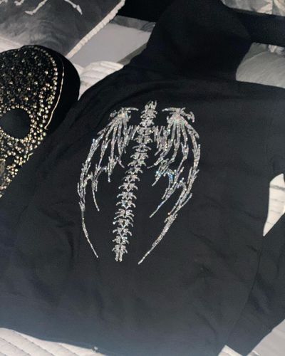 Customer photo review of Death Zip Sweater