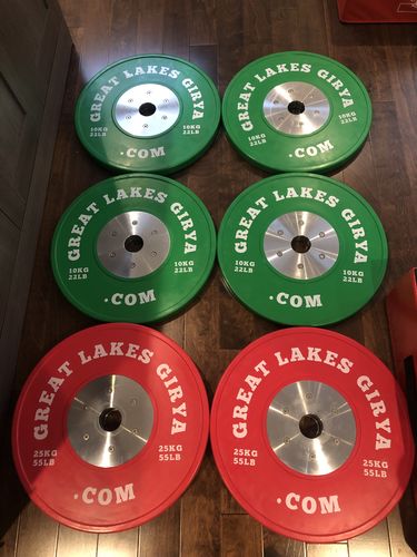 Customer photo review of Great Lakes Girya Colored Bumper Plates