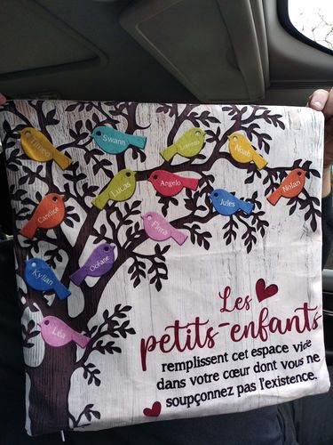 Customer photo review of petits oiseaux - coussin Grands-Parents