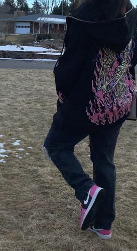 Customer photo review of Pray For Me Hoodie Full Zip (BLACK)