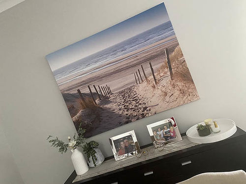 Customer photo review of Beach Access - Photographic Beach Print on Canvas or Paper