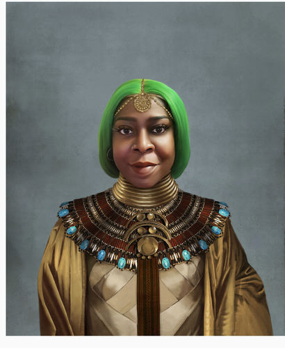 Customer photo review of The Nubian Queen - Custom Canvas