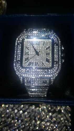Customer photo review of Iced Out Square Watch