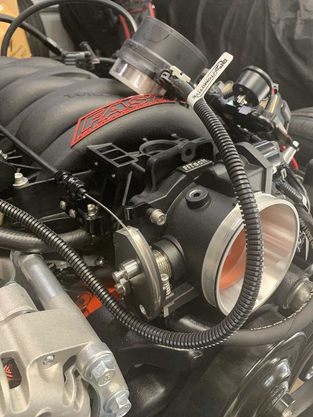 Customer photo review of Motion Throttle Cable Bracket for ICON 92/102mm for Motion Raceworks / Lokar Cable 18-11009-1