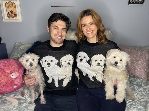 Customer photo review of Full-Body Pet Custom Sweater