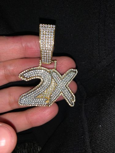 Customer photo review of Custom Diamond Iced Out Necklace