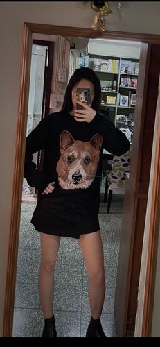 Customer photo review of Portrait Only Pet Custom Sweater