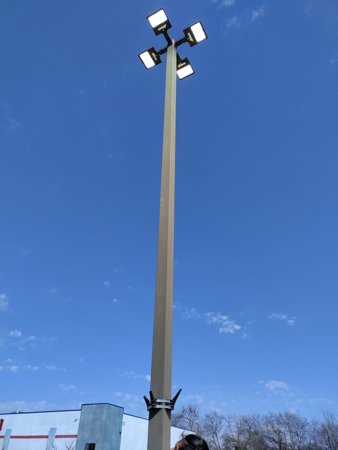 Customer photo review of 150W LED Pole Light, 5700K, Universal Mount, Bronze, AC120-277V, LED Parking Lot Lights - LED Street Lights