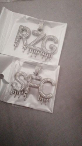 Customer photo review of Custom Drip Necklace