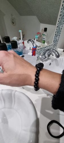 Customer photo review of Gold Obsidian Pixiu Protection Bracelet(Gold Sheen Obsidian)