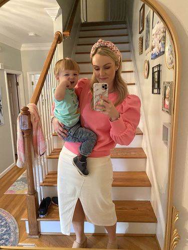 Customer photo review of ROSE RIBBON MIXED WOVEN KNOTTED HEADBAND