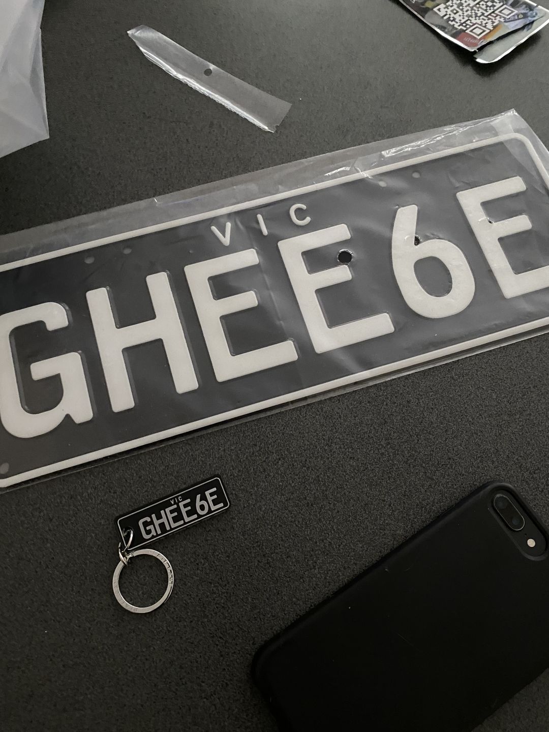 Customer photo review of VIC Mix Licence Plate Custom Keychain