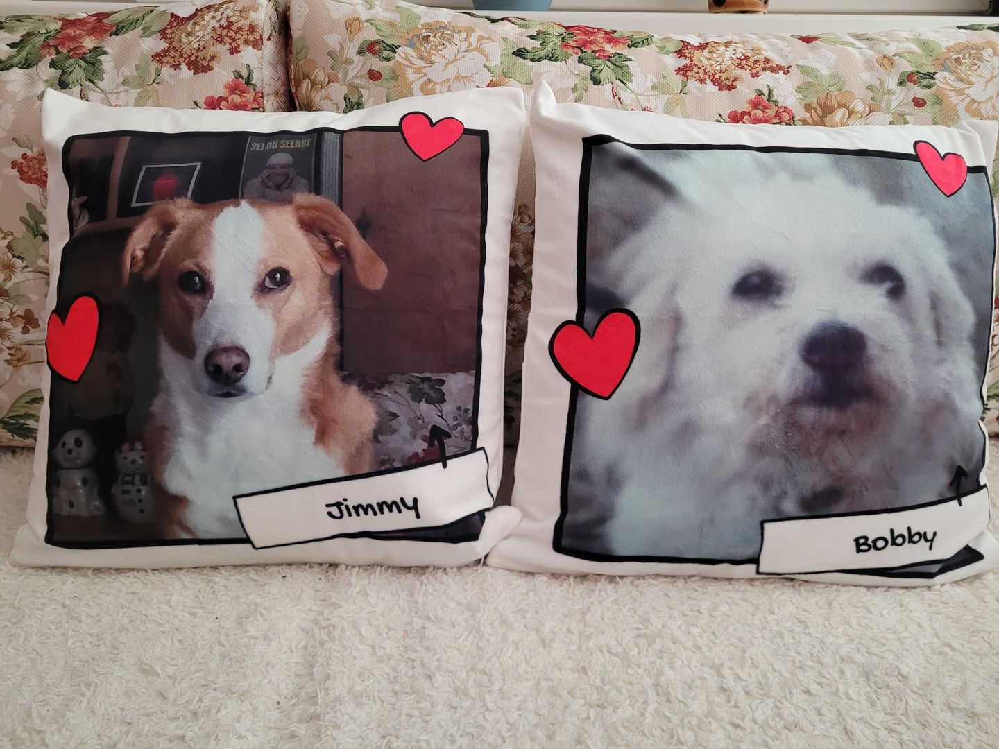 Customer photo review of Fotokissen mit Herzchen - Individuelles Kissen