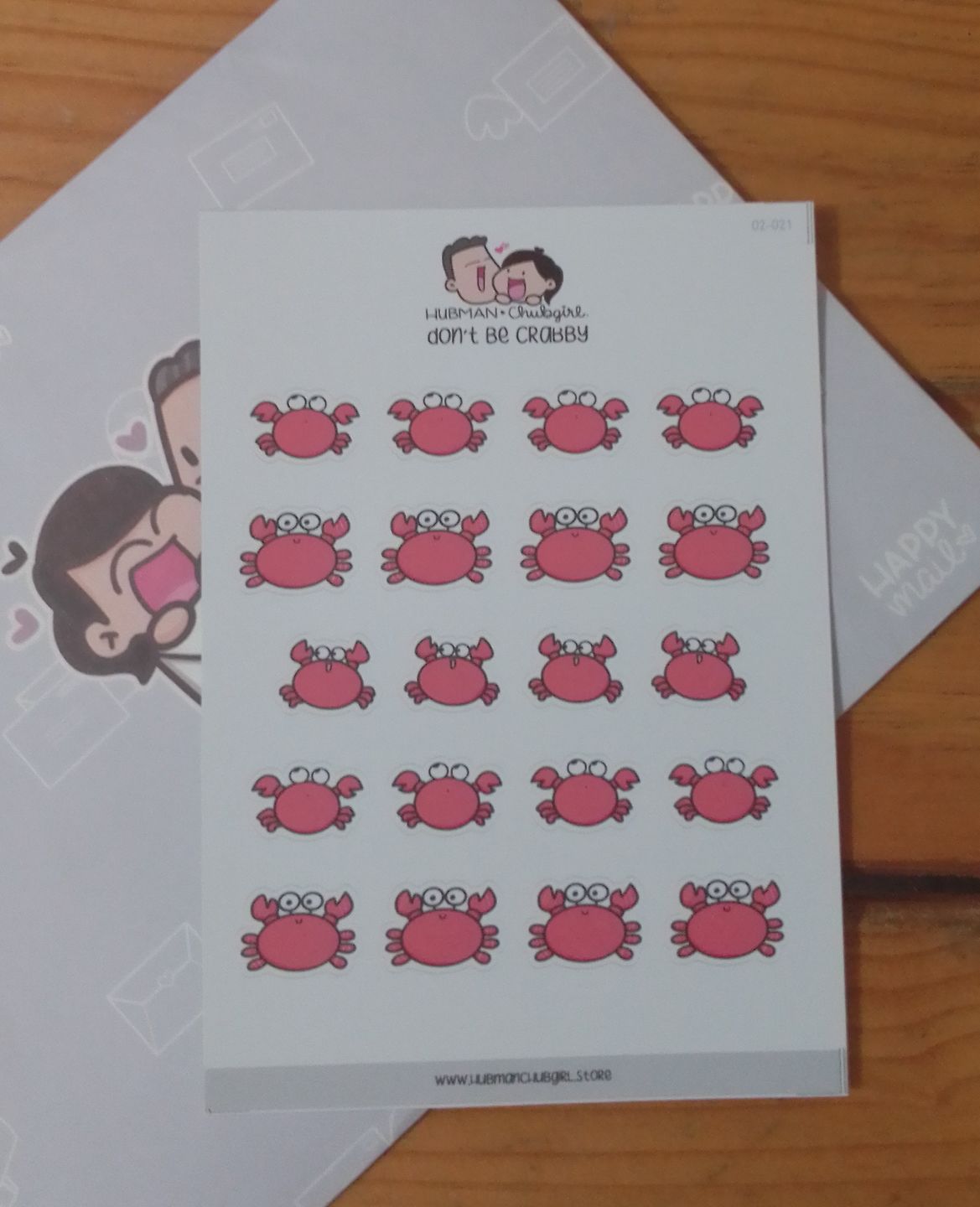 Customer photo review of Don't Be Crabby Planner Stickers