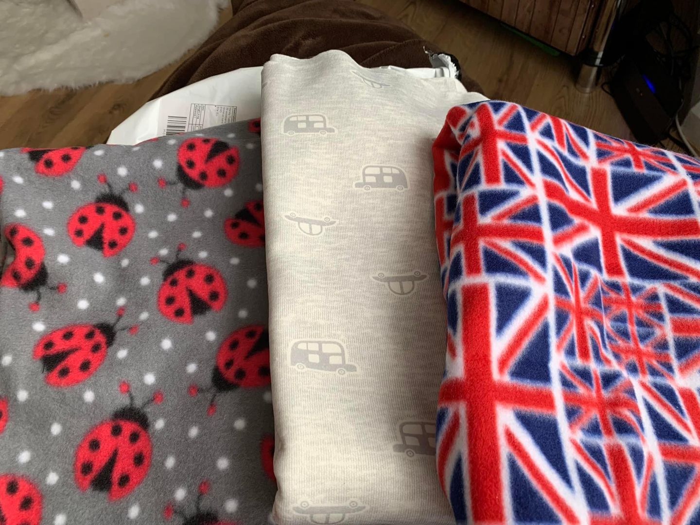 Customer photo review of Printed Fleece/Sweatshirt Remnants