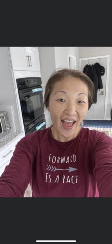 Customer photo review of Forward is a pace Women's Longsleeve