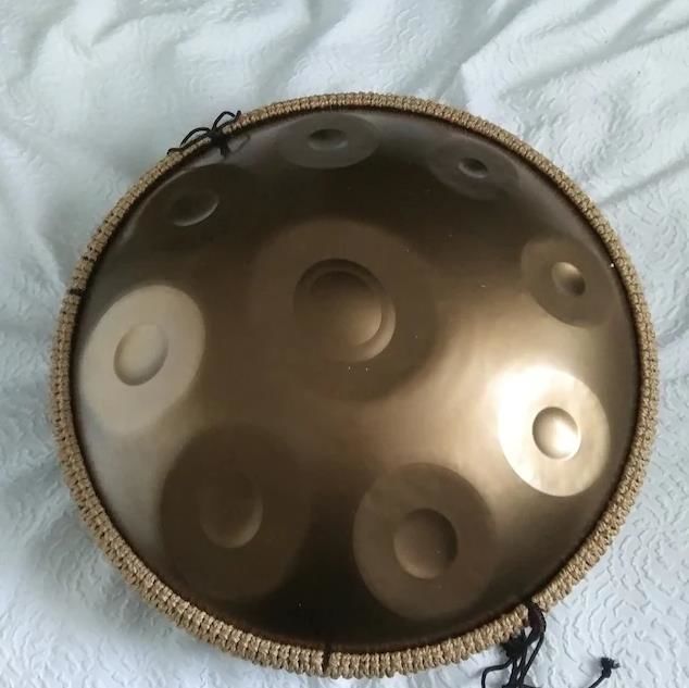 Customer photo review of AS TEMAN Handpan Pure Golden 9 Notes D Minor Scale Handpan drum with gift set